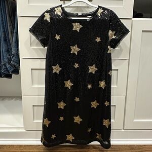 Black & Gold Starry Kids Sequin Dress from The Gap